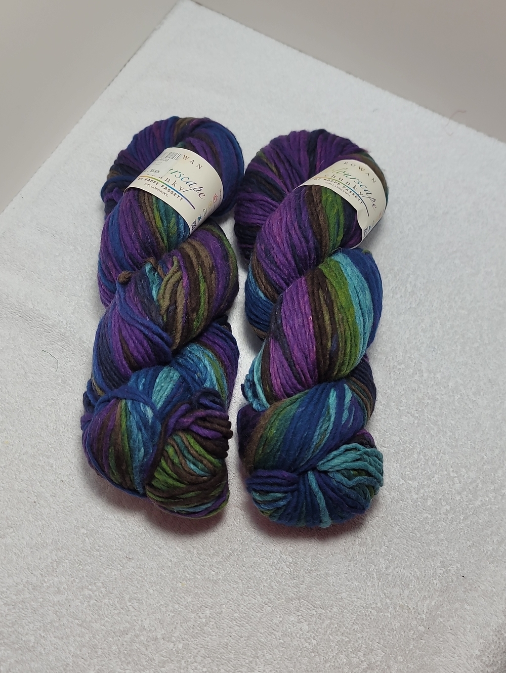 Colorscape Chunky Hand-Dyed Wool Yarn 2 Skeins - NWT